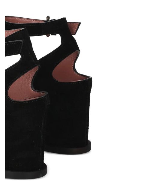 Premiata Black Crossover Ankle Strap Sandals