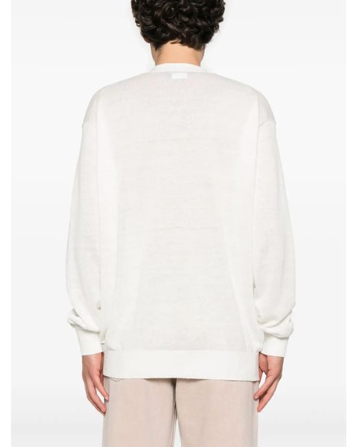 Junya Watanabe White Linen Cardigan for men