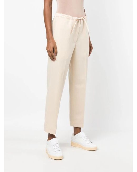 Jil Sander Multicolor Drawstring Cropped Trousers