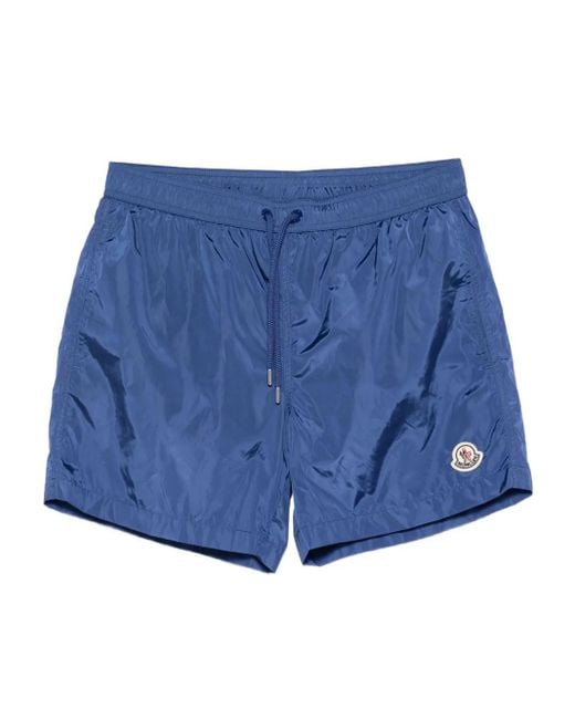 Moncler Blue Logo Swim Shorts for men