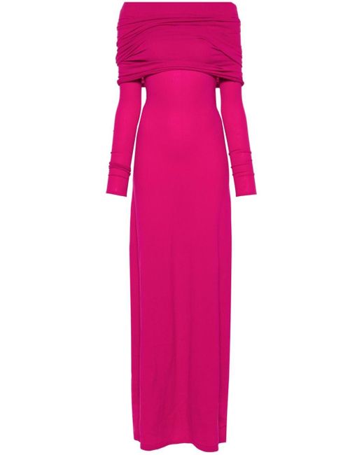 Vestido largo con diseño stretch Balenciaga de color Pink