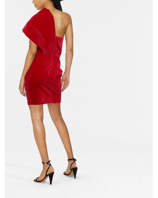 Tom Ford Red One-shoulder Mini Dress