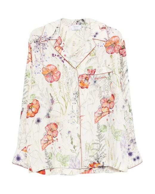 McQueen White Cotton Patterned Shirt