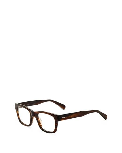Paul Smith Brown Griffin Square-Frame Glasses for men