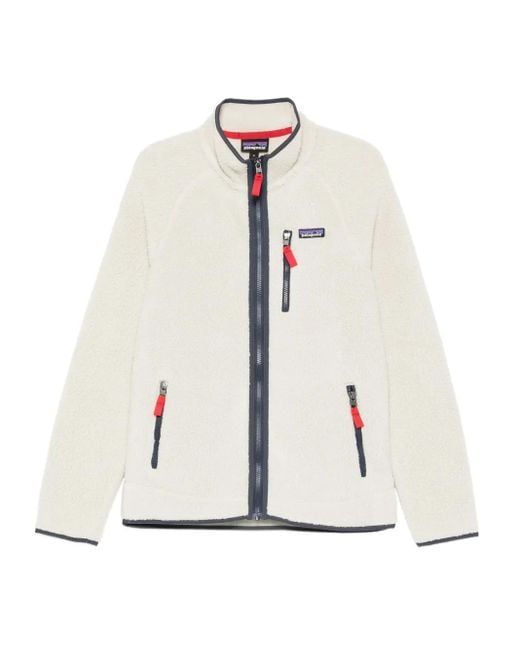 Patagonia White Retro Pile Zip-Front Jacket for men