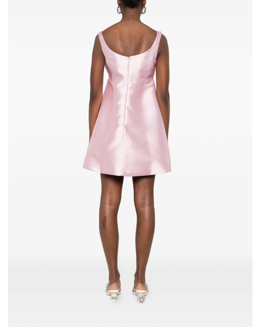 Marques'Almeida Pink Printed Balloon Sleeve Dress