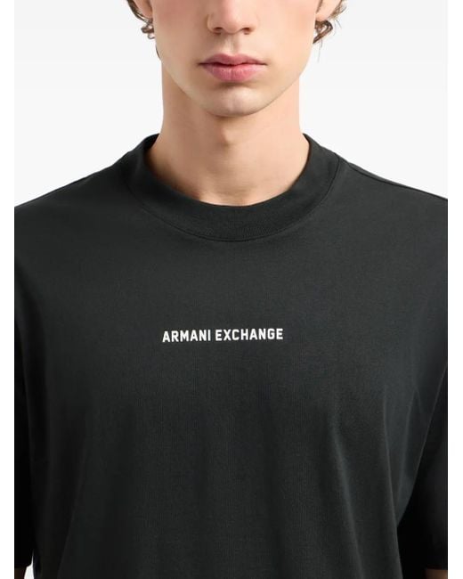 メンズ ARMANI EXCHANGE ロゴ Tシャツ Black