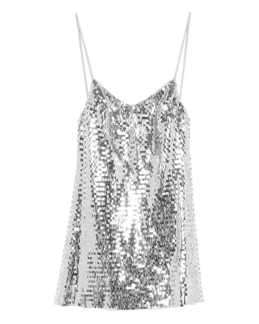 retroféte Gray Tula Sequin Mini Dress