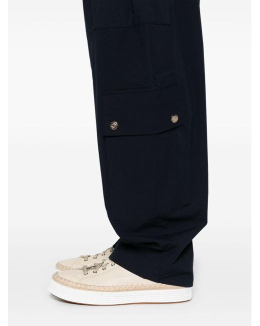 Maje Blue Tapered-leg Cargo Trousers