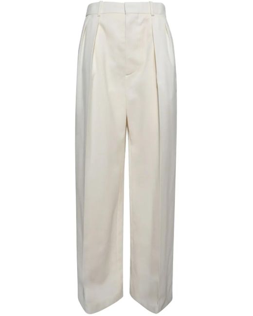Wardrobe NYC White Low-Rise Tuxedo Trousers