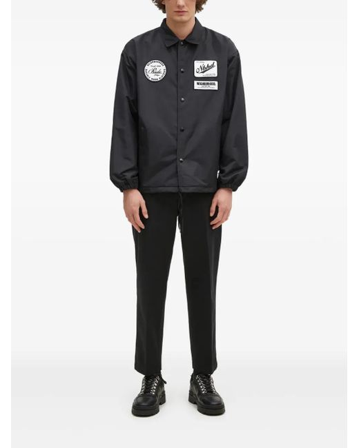 Chaqueta con parche del logo Neighborhood de hombre de color Black