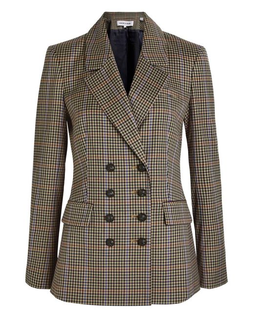 Veronica Beard Green Claude Double-Breasted Blazer