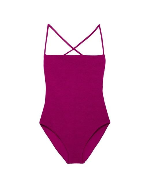 Mara Hoffman Purple Olympia Swimsuit