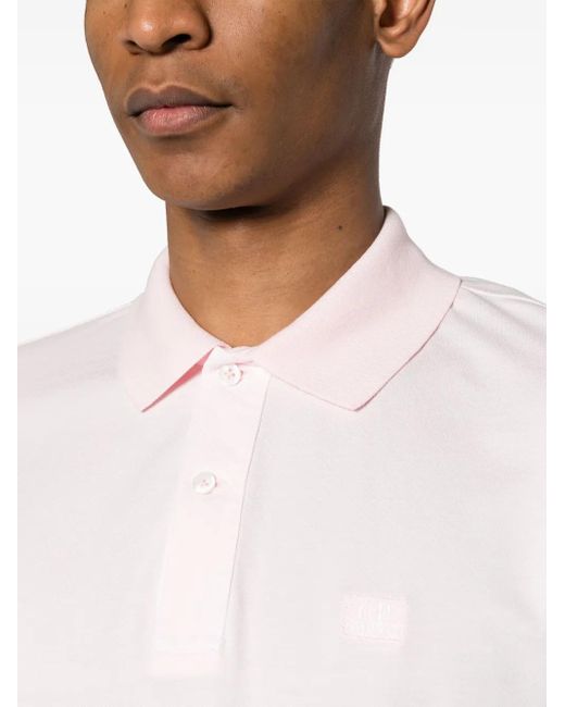 C P Company White Tacting Polo for men