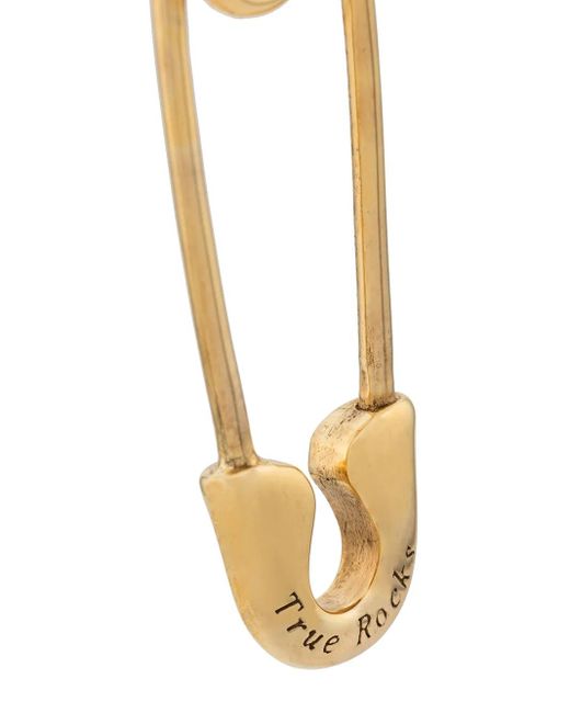 True Rocks Metallic Safety Pin Stud Earring