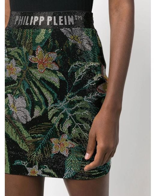 Philipp Plein Green Mini Skirt