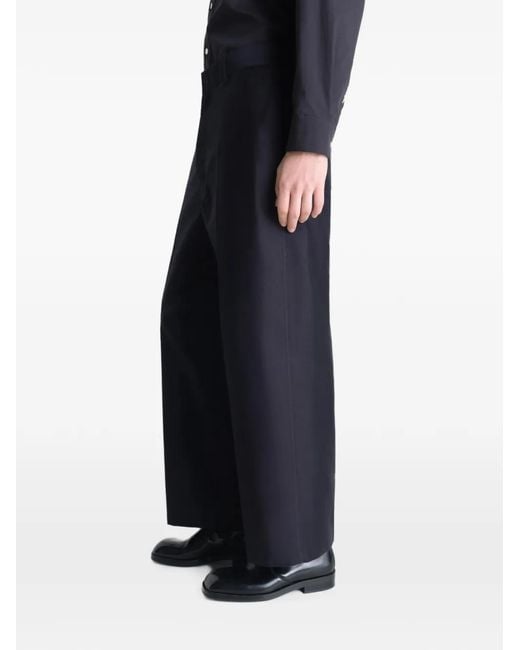 Lemaire Blue Button Pocket Trousers for men