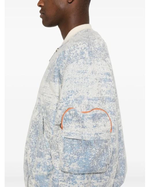 PDF Blue Dust-Effect Denim Jacket for men