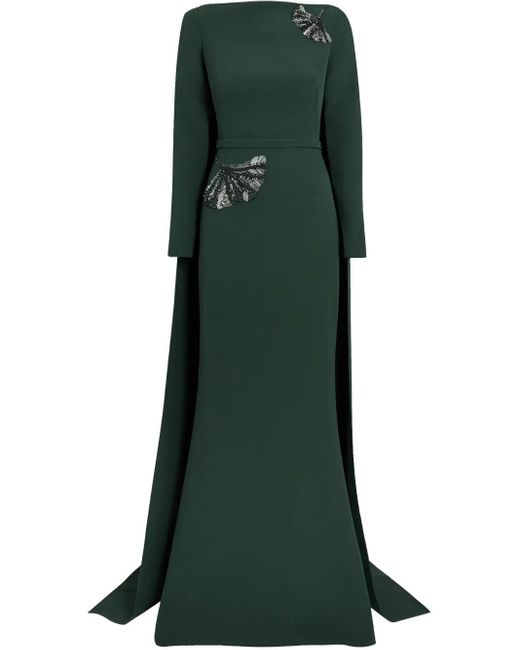 Safiyaa Green Cape-Kleid