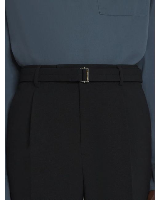 Lanvin Black Belted Trousers for men