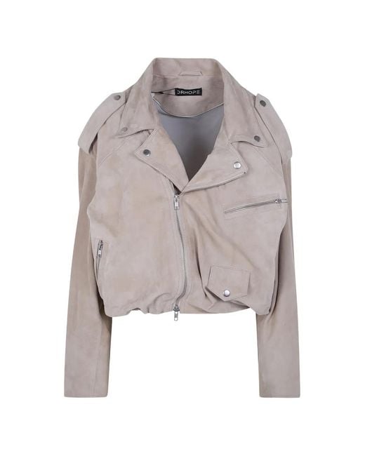 DR. HOPE Gray Suede Jacket