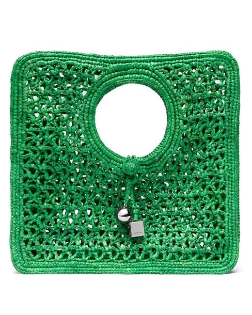Jacquemus Green Le Petit Carré Beach Bags