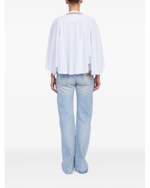 MM6 by Maison Margiela White Long Sleeved Top