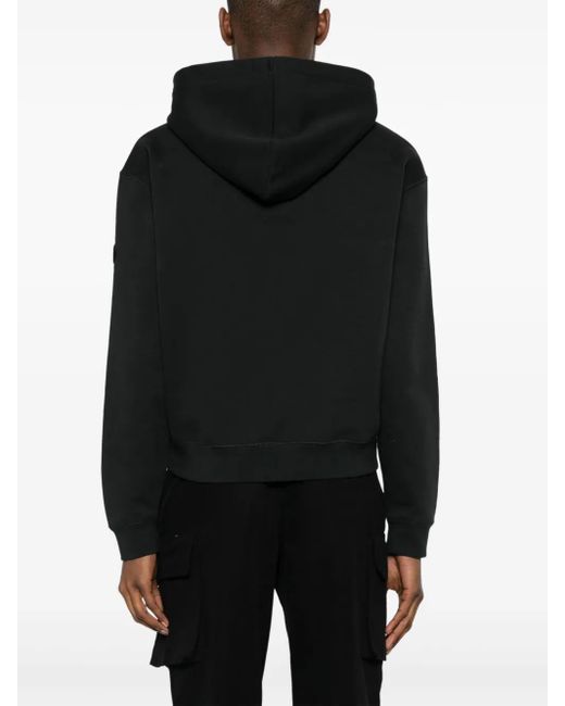 Hoodie En Coton À Logo Brodé Moncler pour homme en coloris Black