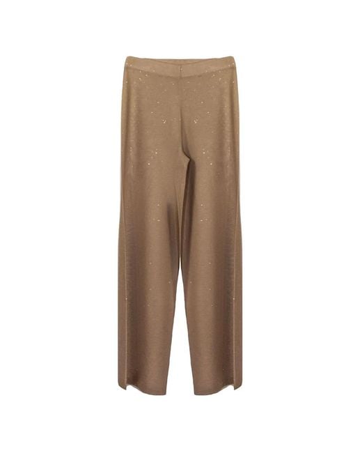 Kangra Natural Sequin-Embellished Trousers