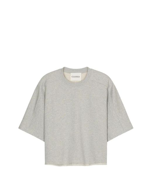 Camiseta Con Canesú Profundo Closed de color White