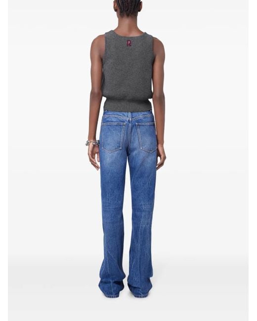 Rabanne Gray Embroidered Tank Top