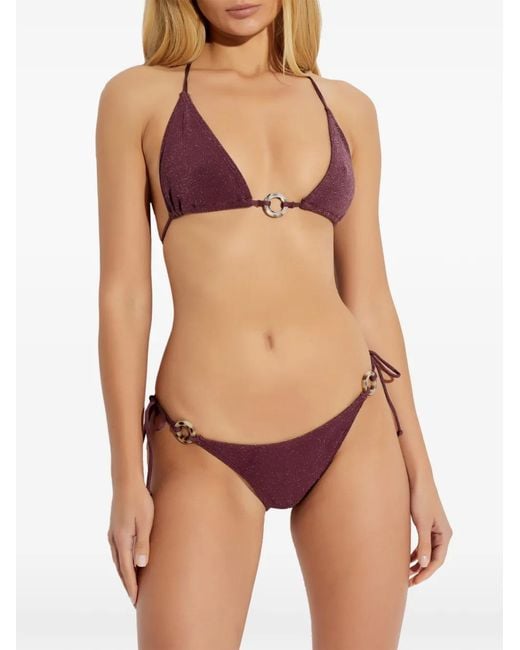 Bondeye Purple Ingrid Ring Bikini Top