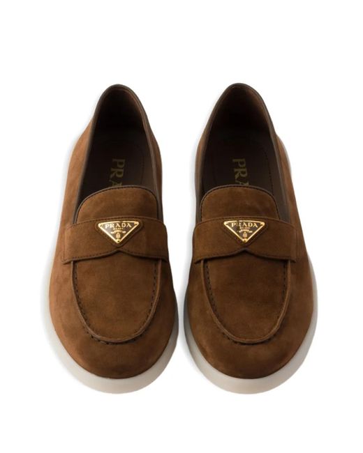 Prada Suède Loafers in het Brown