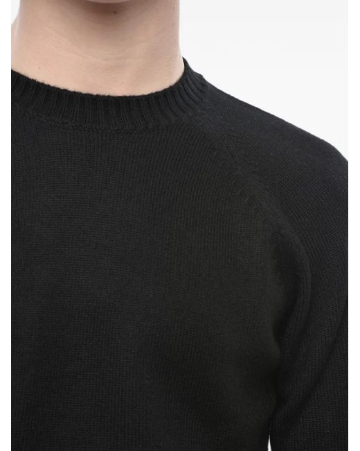 Paolo Pecora Black Crew-Neck Sweater for men