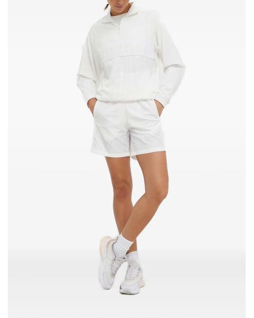 Adidas White Half-Zip Hooded Jacket