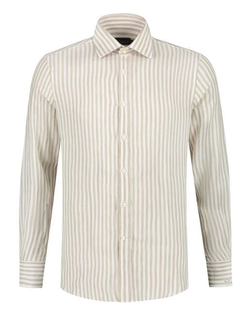 Paul & Shark White Striped Shirt for men