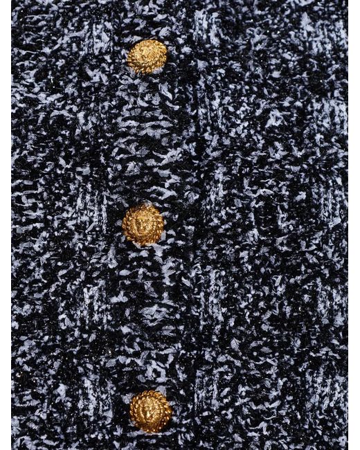 Balmain Blue Button Tweed Jacket