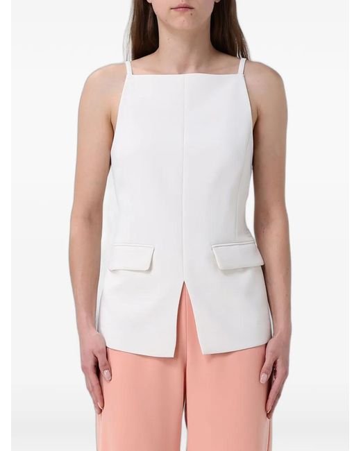 Emporio Armani White Backless Tank Top
