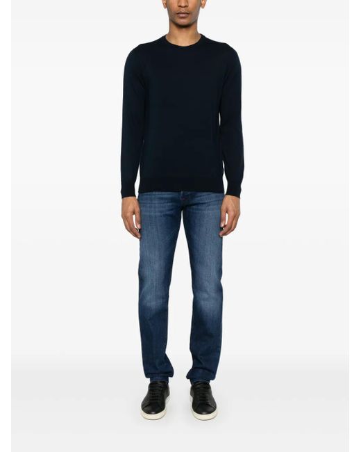 Kiton Blue Cotton Top for men