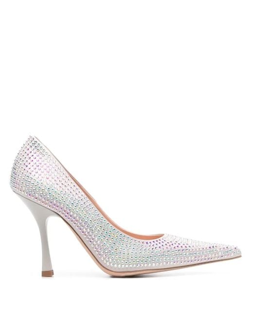 Liu Jo White X Leonie Hanne Crystal-Embellished 100Mm Pumps