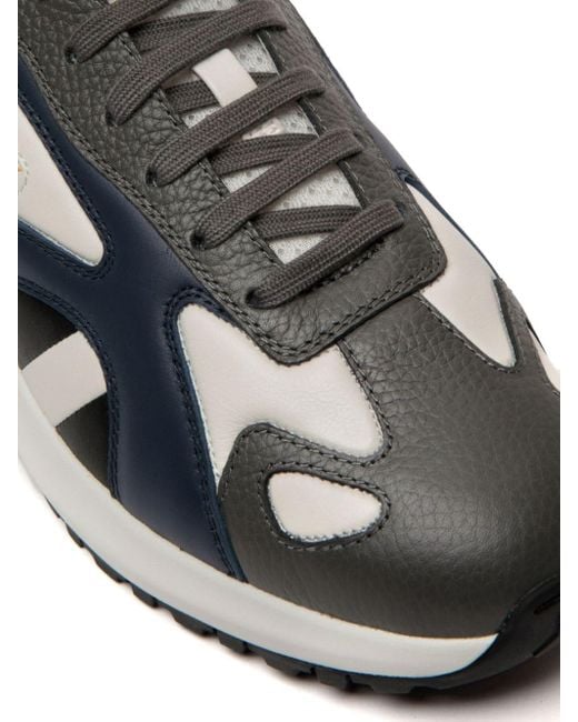 Bally Blue Lace-up Panelled Sneakers for men
