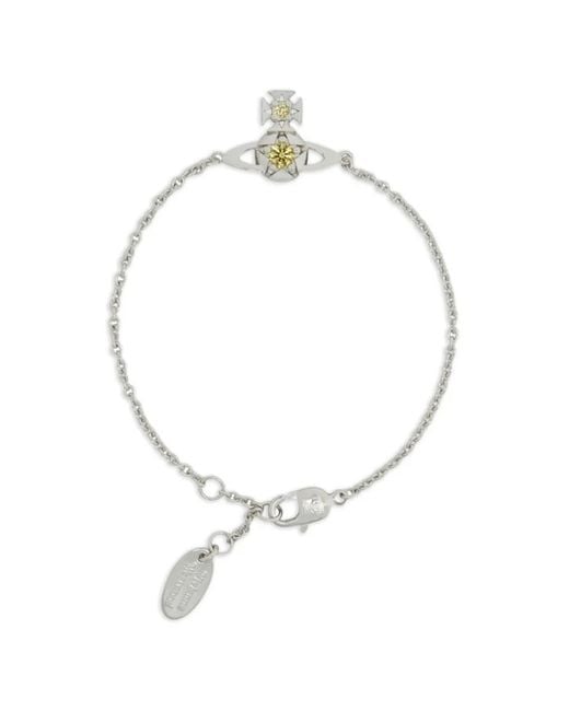 Vivienne Westwood White Lee Orb-Detail Bracelet