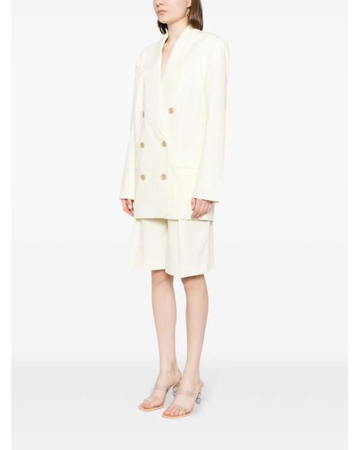 Zimmermann Natural Double-Breasted Blazer