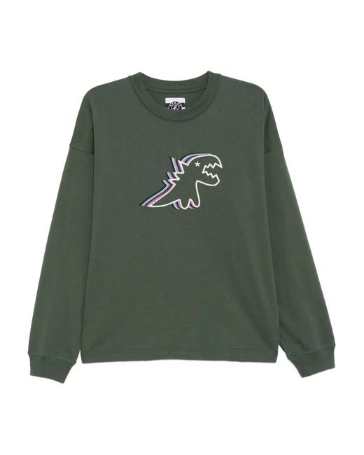 SPORT b. by agnès b. Green Dino-Embroidered T-Shirt for men