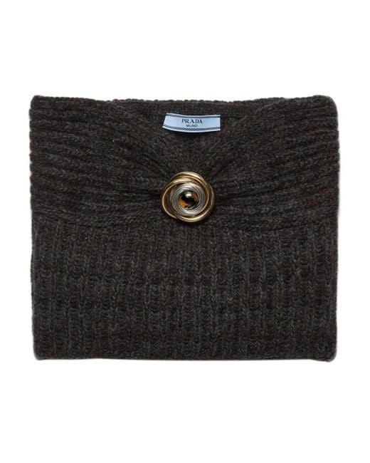 Prada Black Ribbed Bandeau Top