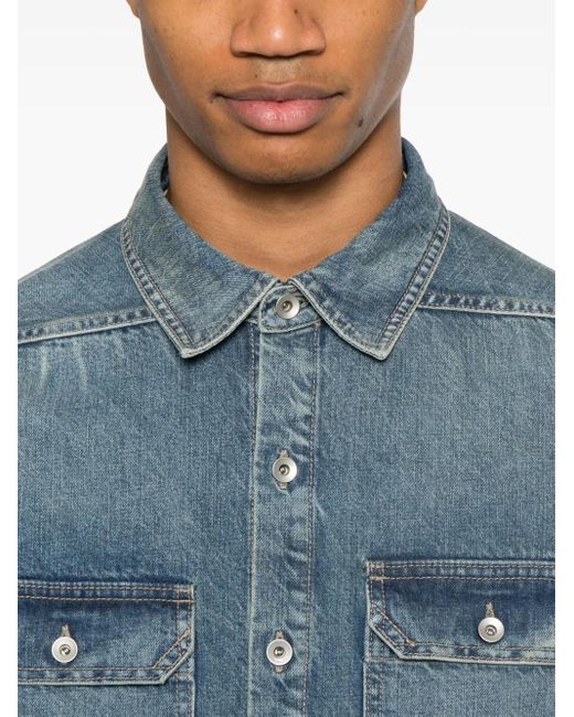 Giacca Denim di Rick Owens in Blue da Uomo