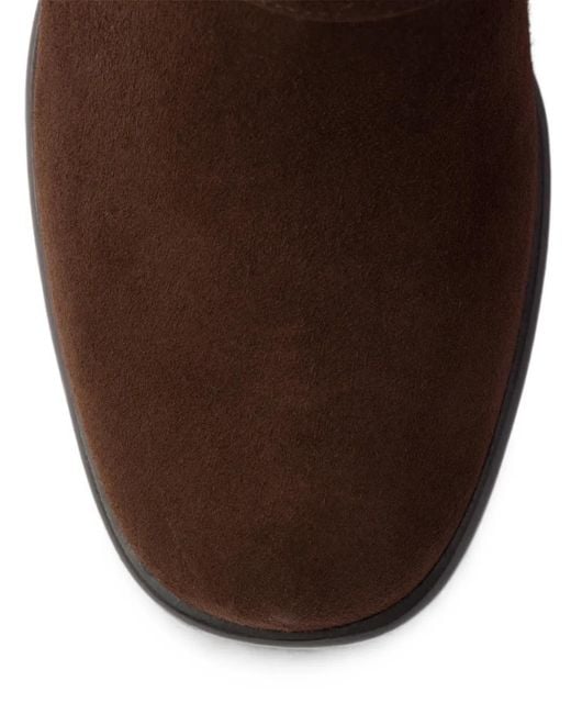 Prada Brown Ankle Suede Boots