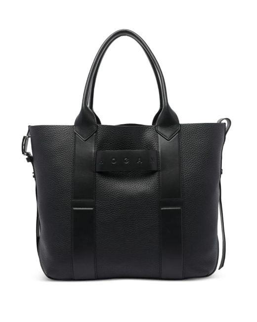 Hogan Black Mittelgroße Shopping Script Tote Bag