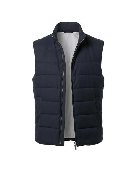 Tombolini Blue Zip-Up Quilted Padded Gilet for men