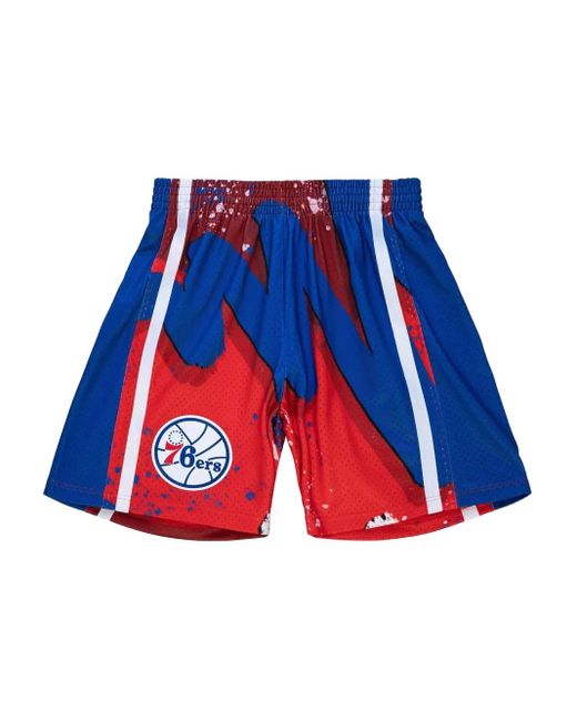 Mitchell & Ness Blue "Nba 1996 Philadelphia 76Ers" Hyper Hoops Swingman Shorts for men